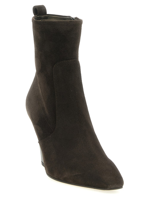 Ankle Boots aus braunem Kalbsleder