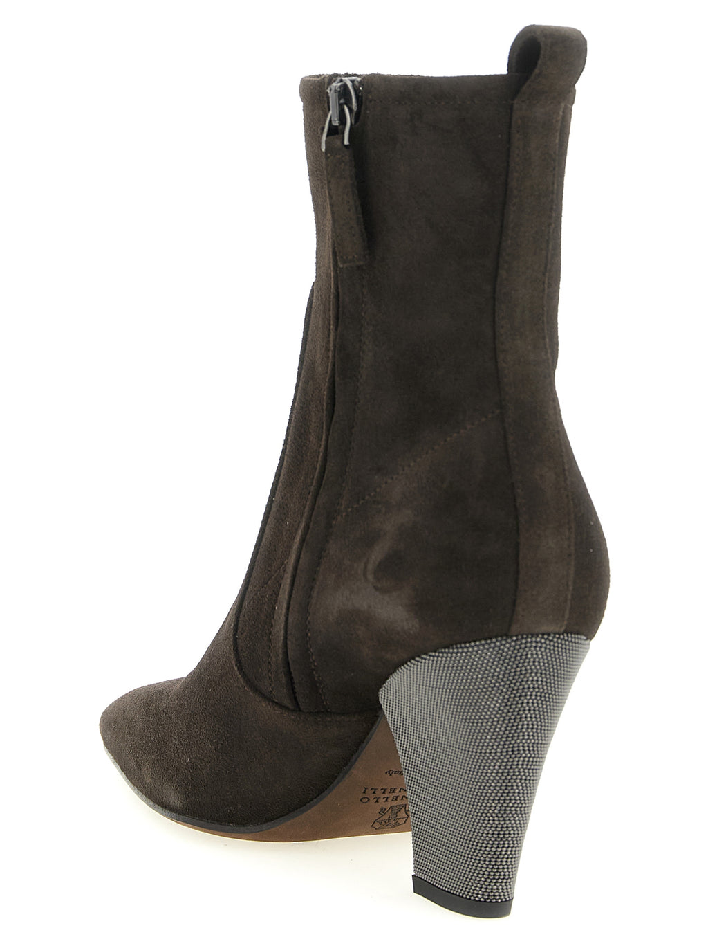 Ankle Boots aus braunem Kalbsleder