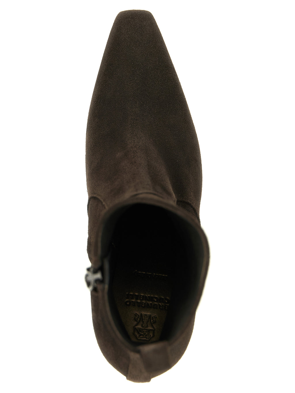 Ankle Boots aus braunem Kalbsleder