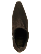 Ankle Boots aus braunem Kalbsleder