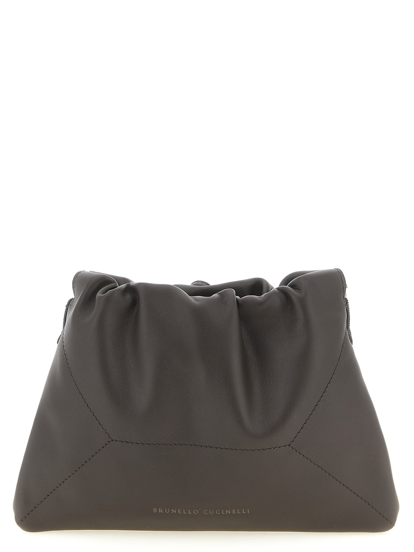 Braune Kalbsleder-Clutch
