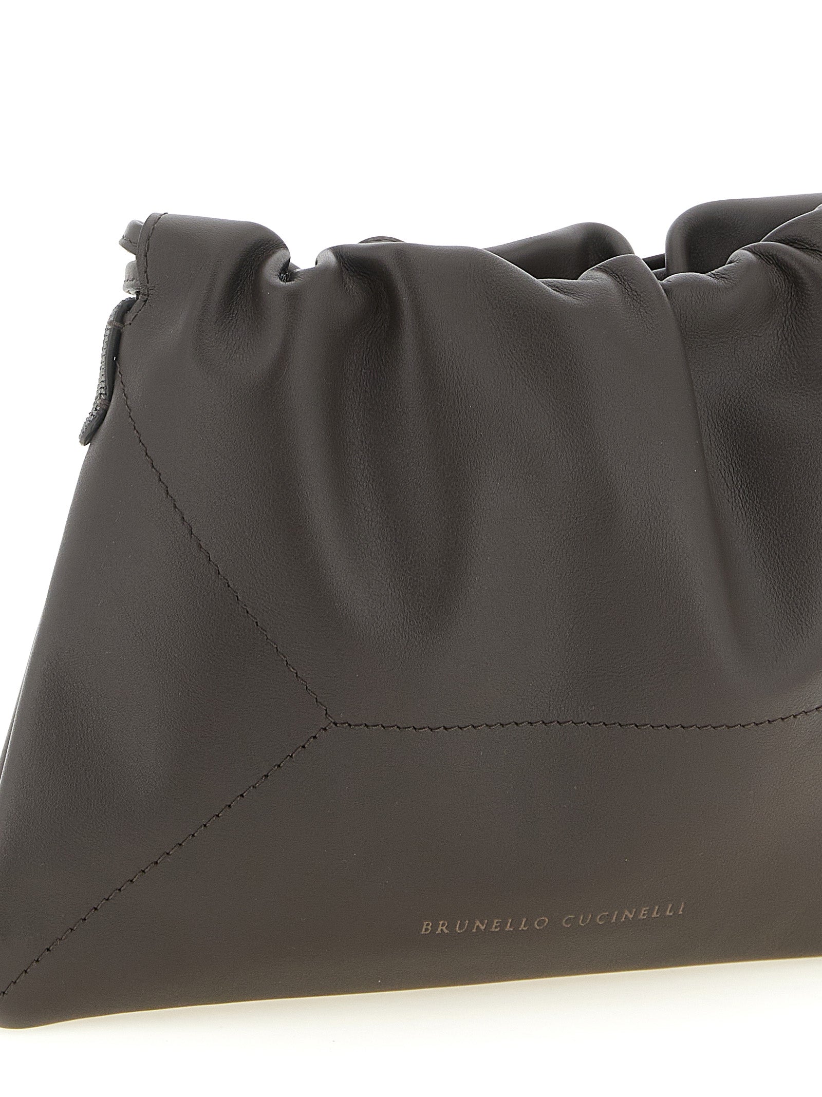 Braune Kalbsleder-Clutch