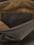 Braune Kalbsleder-Clutch