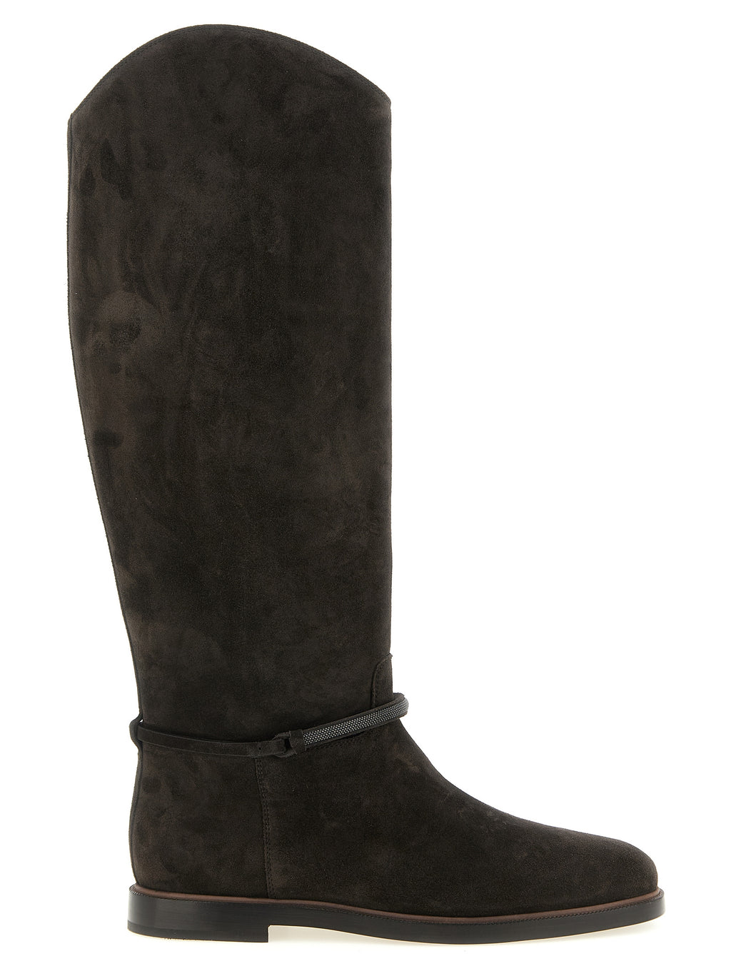 Schwarzes Kalbsleder Over-the-Knee