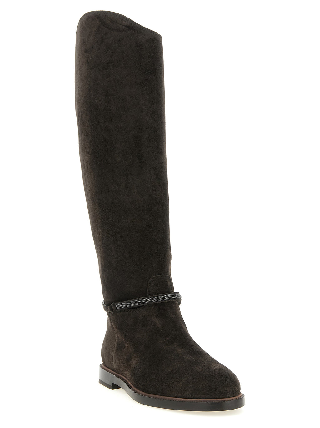 Schwarzes Kalbsleder Over-the-Knee