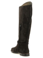 Schwarzes Kalbsleder Over-the-Knee