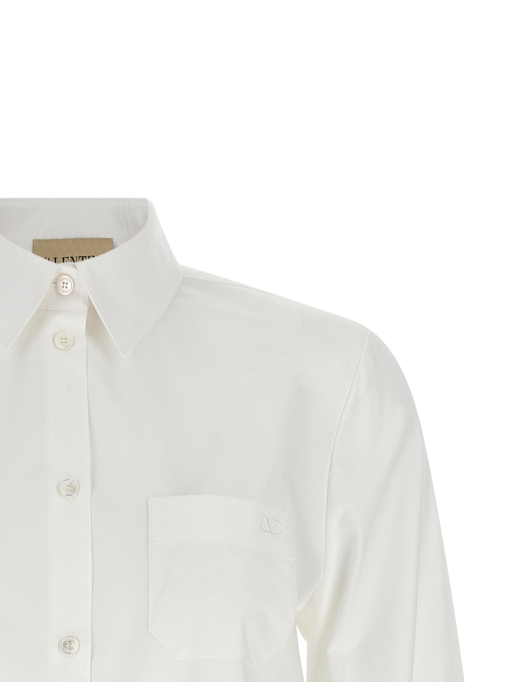 Weiße Baumwollbluse