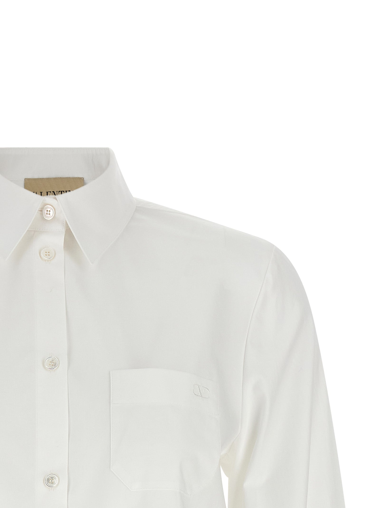 Weiße Baumwollbluse