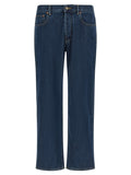 Blaue Jeans aus Baumwolle im geraden Schnitt