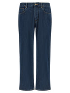 Blaue Jeans aus Baumwolle im geraden Schnitt