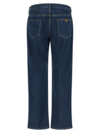 Blaue Jeans aus Baumwolle im geraden Schnitt
