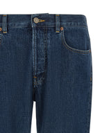 Blaue Jeans aus Baumwolle im geraden Schnitt