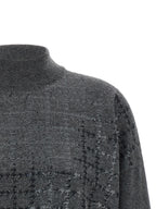 Grauer Kaschmir-Strickjacke