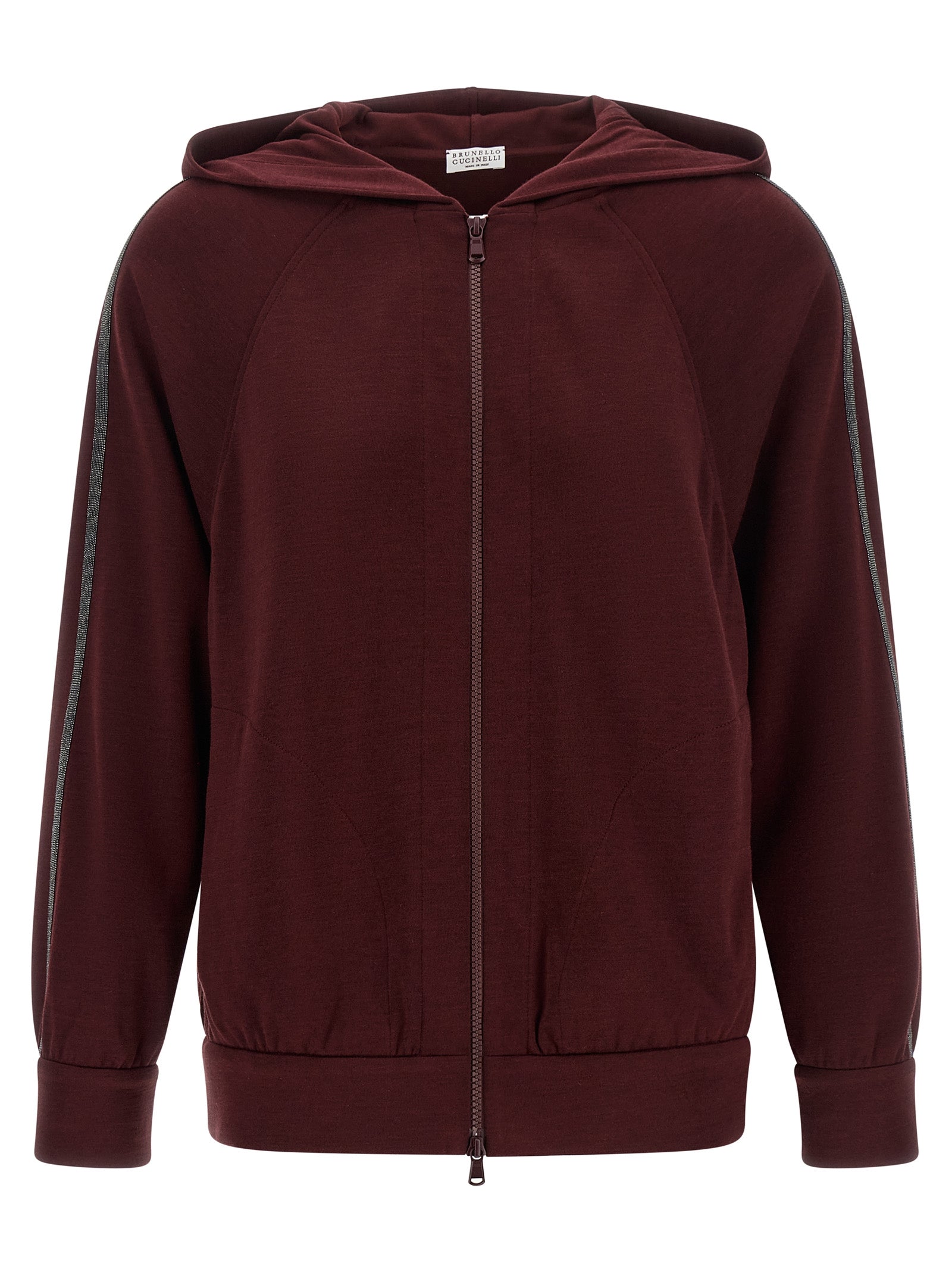 Sweatshirt aus Baumwolle in Bordeaux