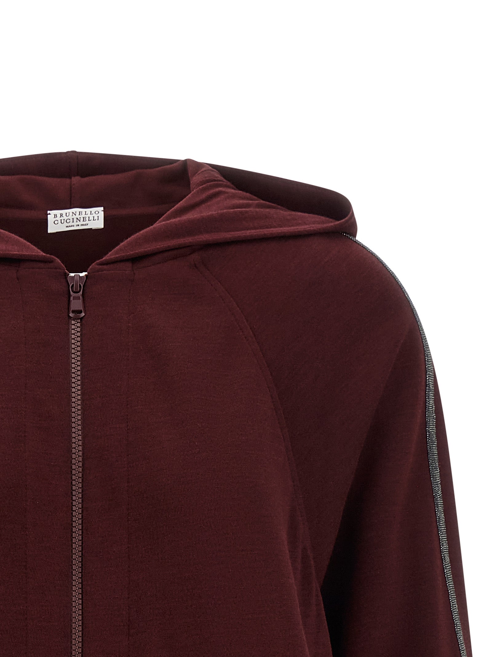 Sweatshirt aus Baumwolle in Bordeaux