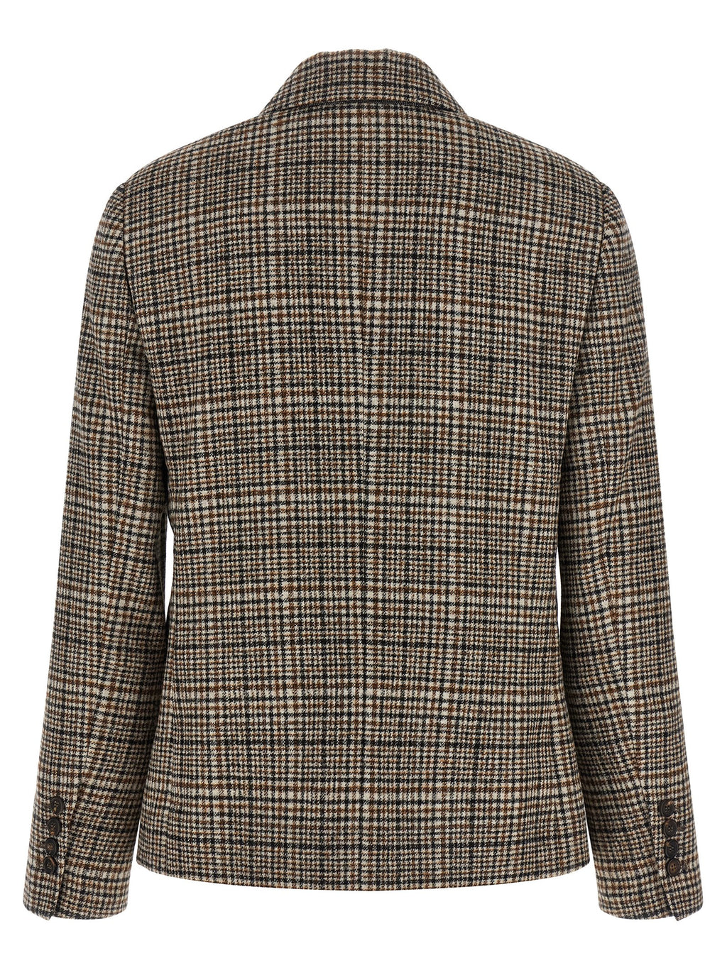 Beige Alpaka Leder Blazer