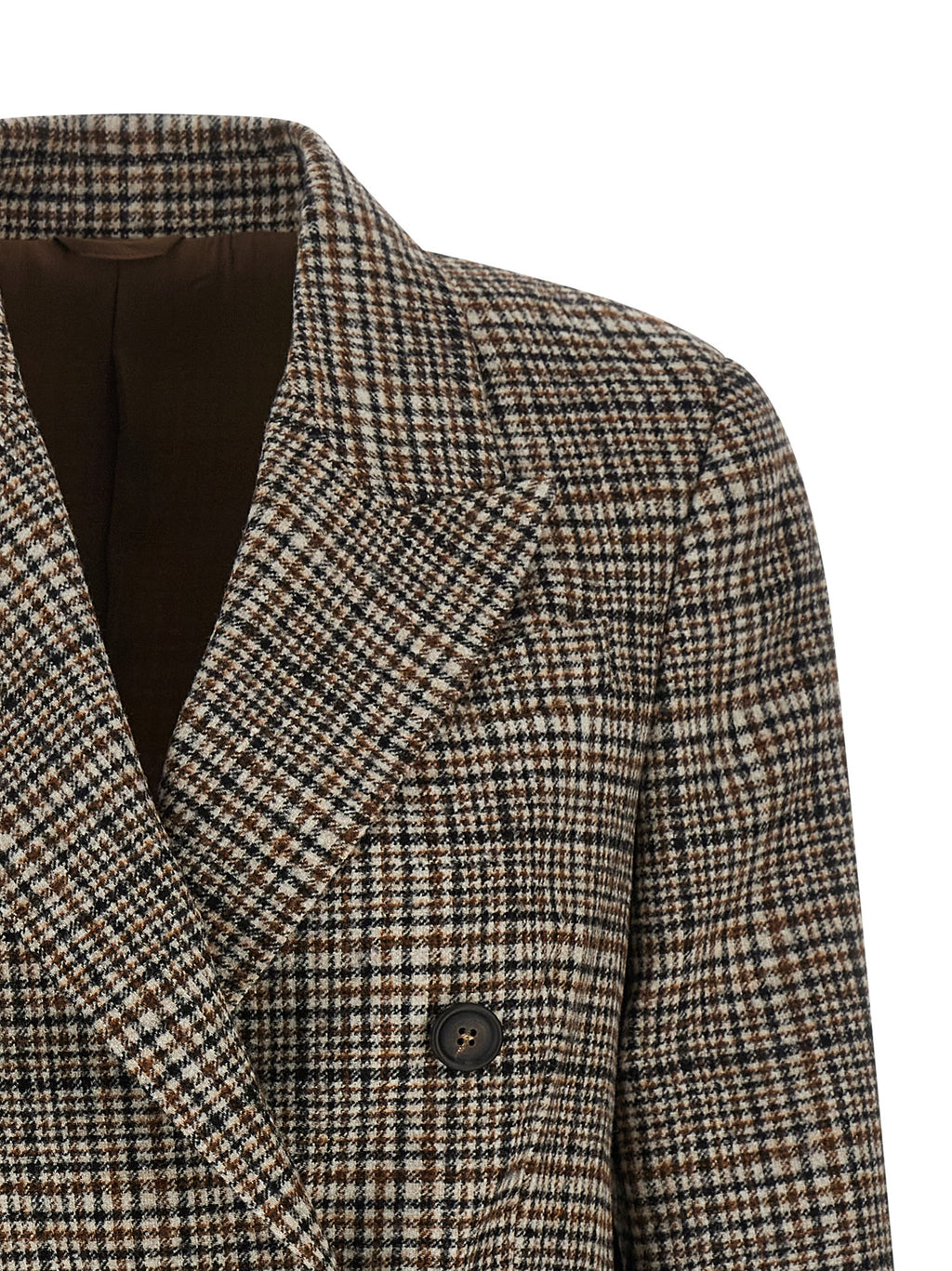 Beige Alpaka Leder Blazer