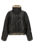 Braune Lammlederjacke