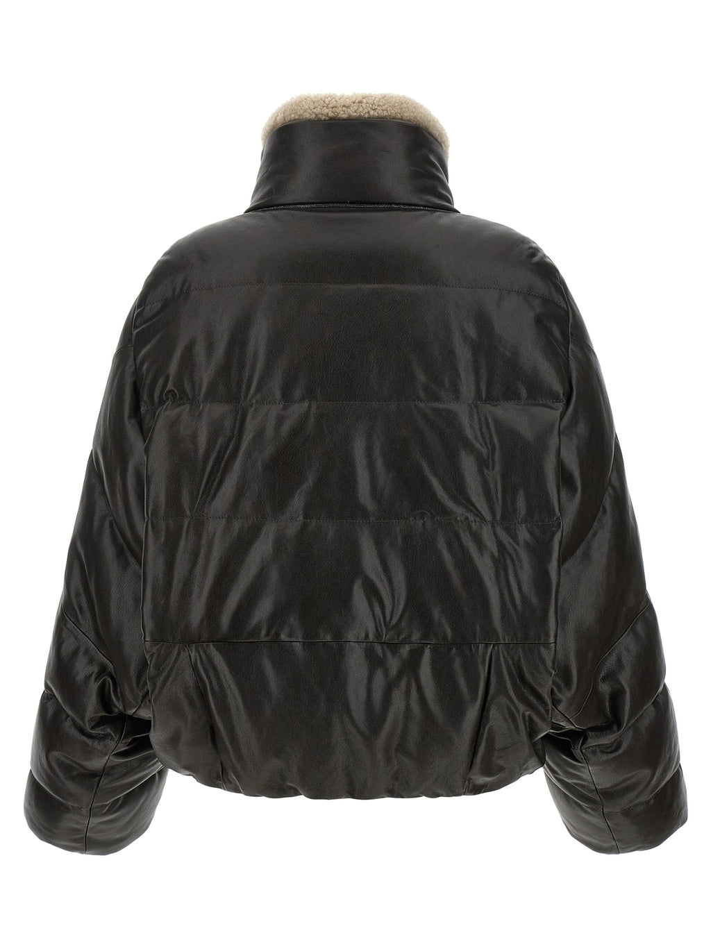 Braune Lammlederjacke