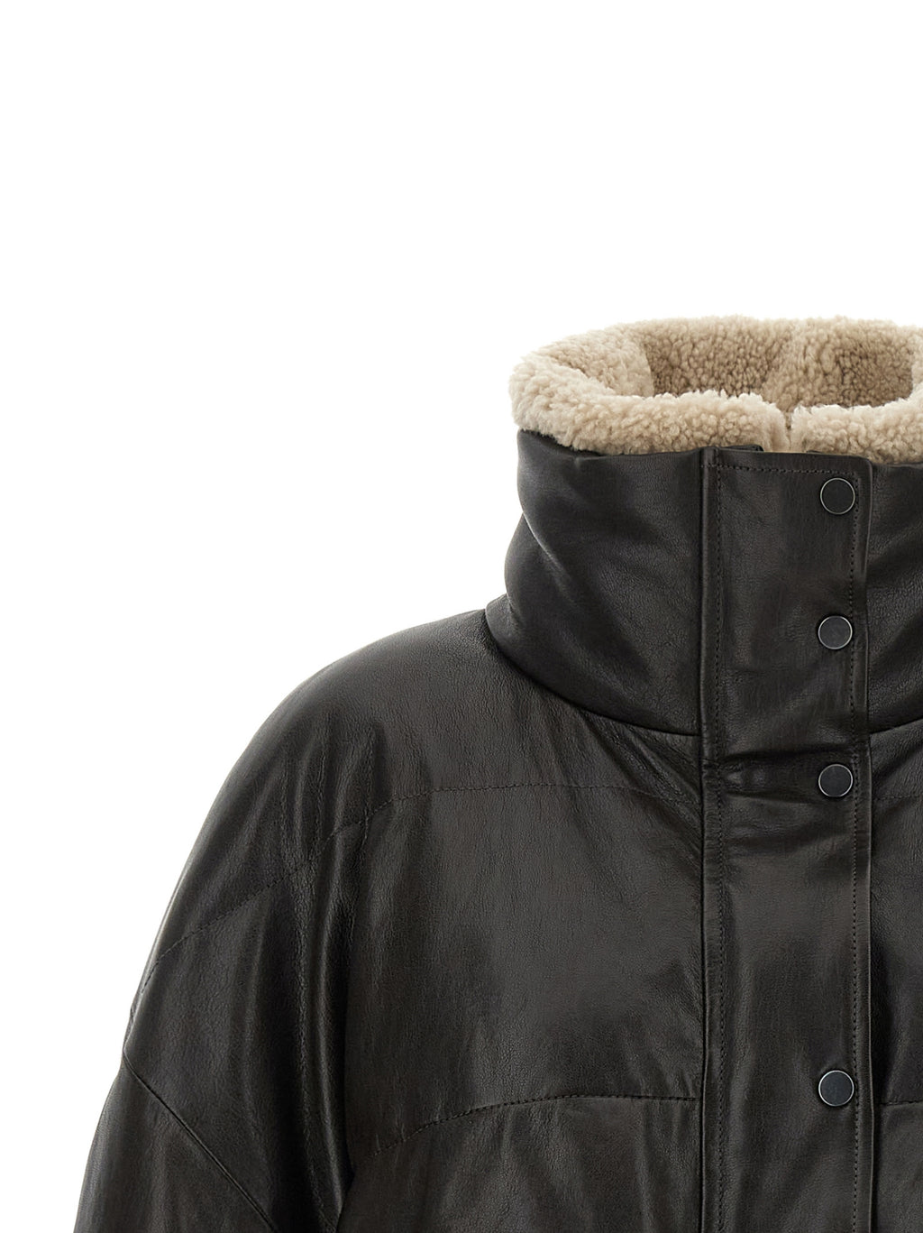 Braune Lammlederjacke