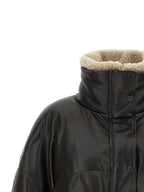 Braune Lammlederjacke