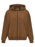 Brauner Baumwoll-Kapuzenpullover Brunello Cucinelli