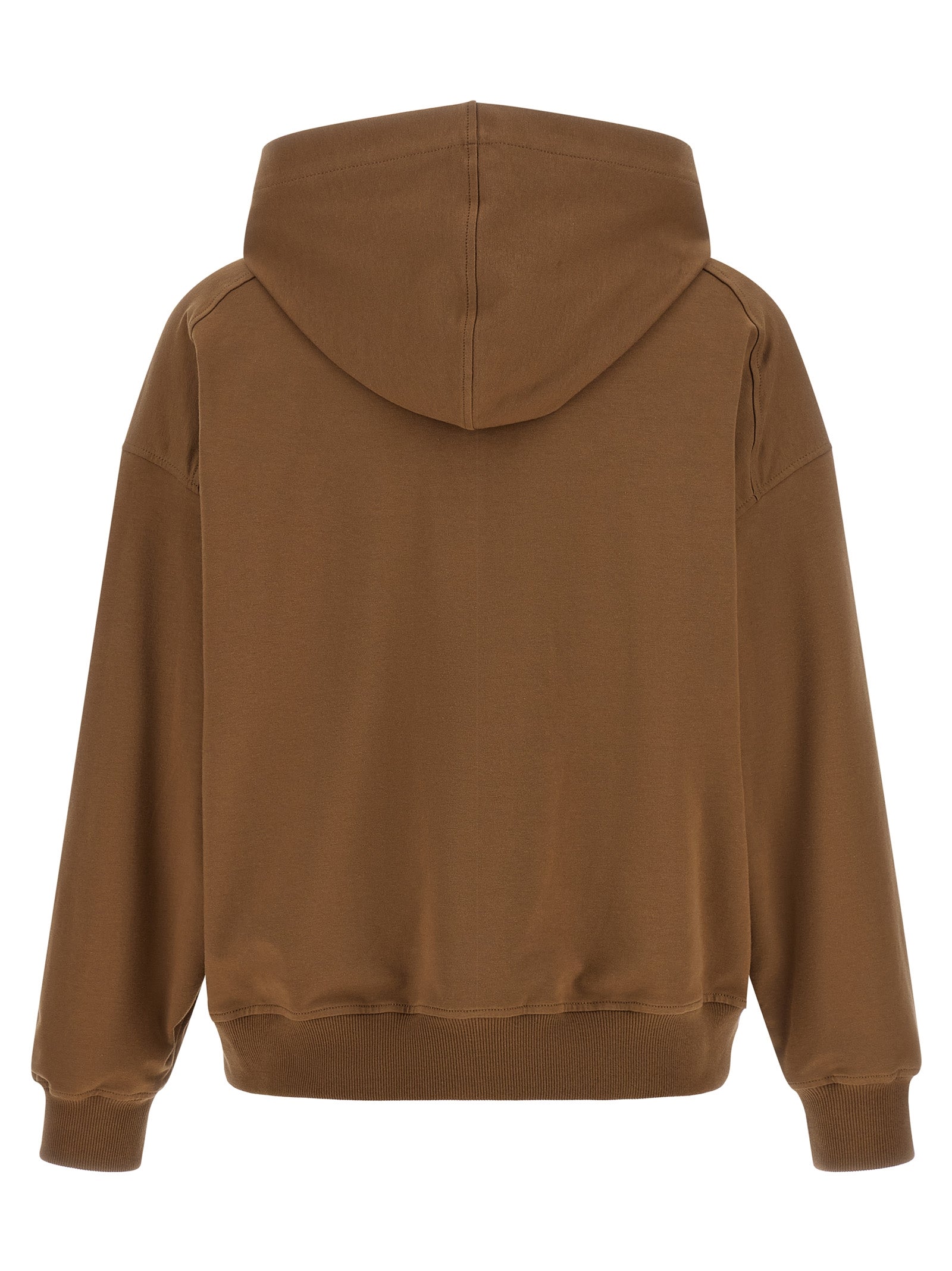 Brauner Baumwoll-Kapuzenpullover Brunello Cucinelli