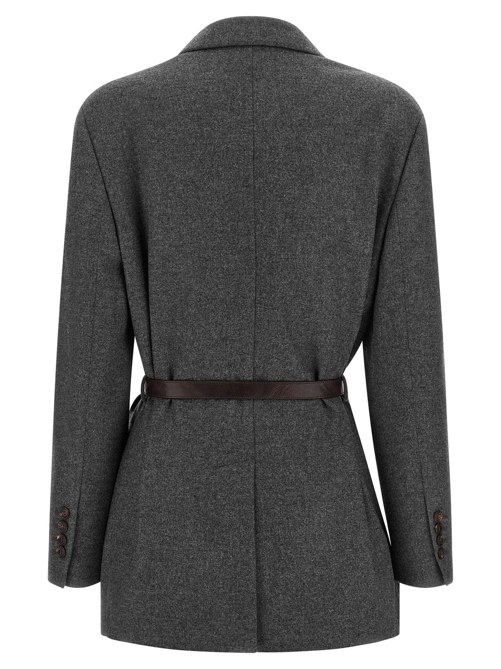 Grauer Blazer aus reiner Schurwolle