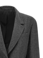 Grauer Blazer aus reiner Schurwolle