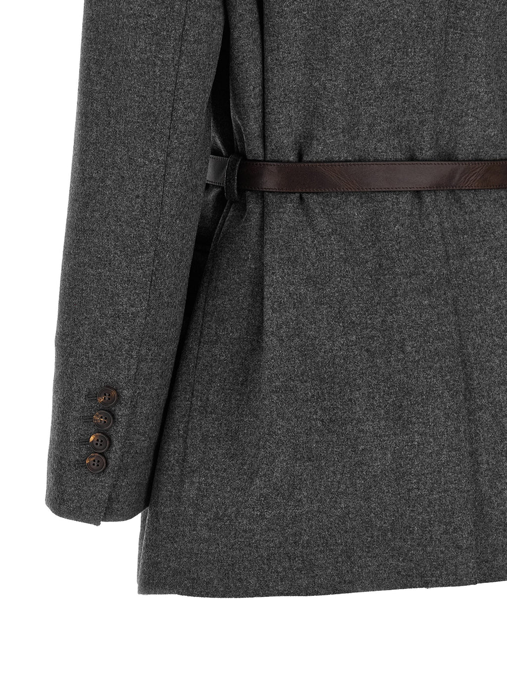 Grauer Blazer aus reiner Schurwolle