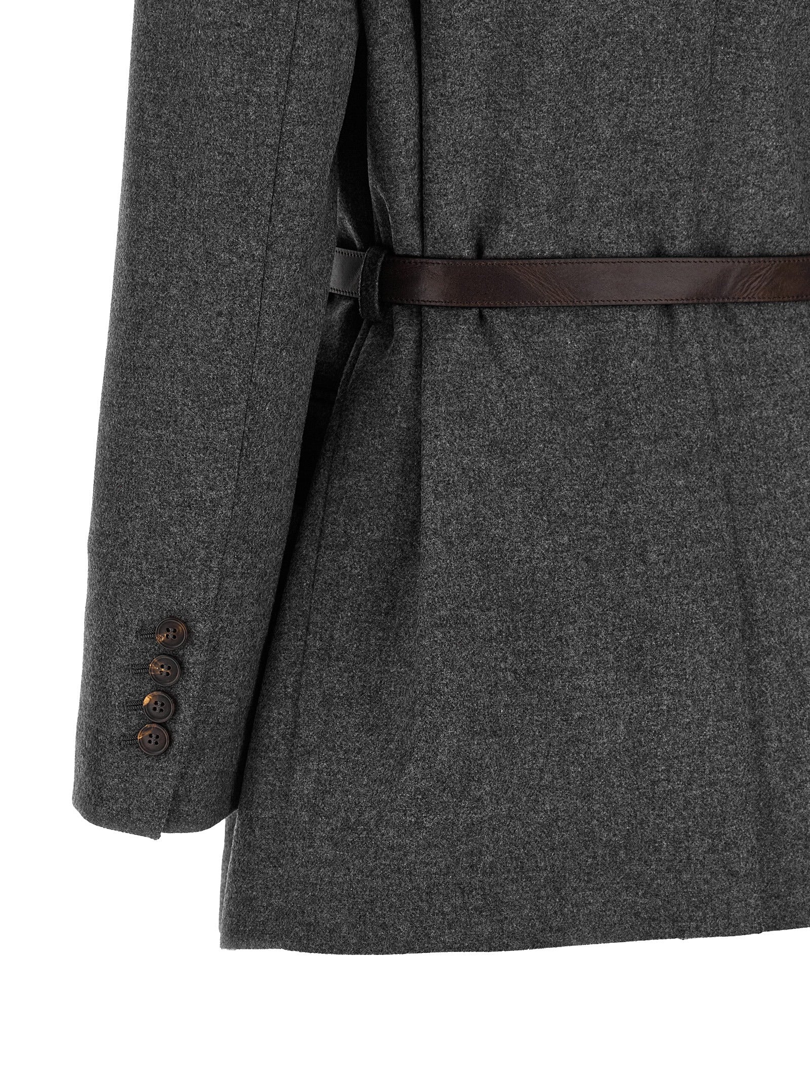 Grauer Blazer aus reiner Schurwolle