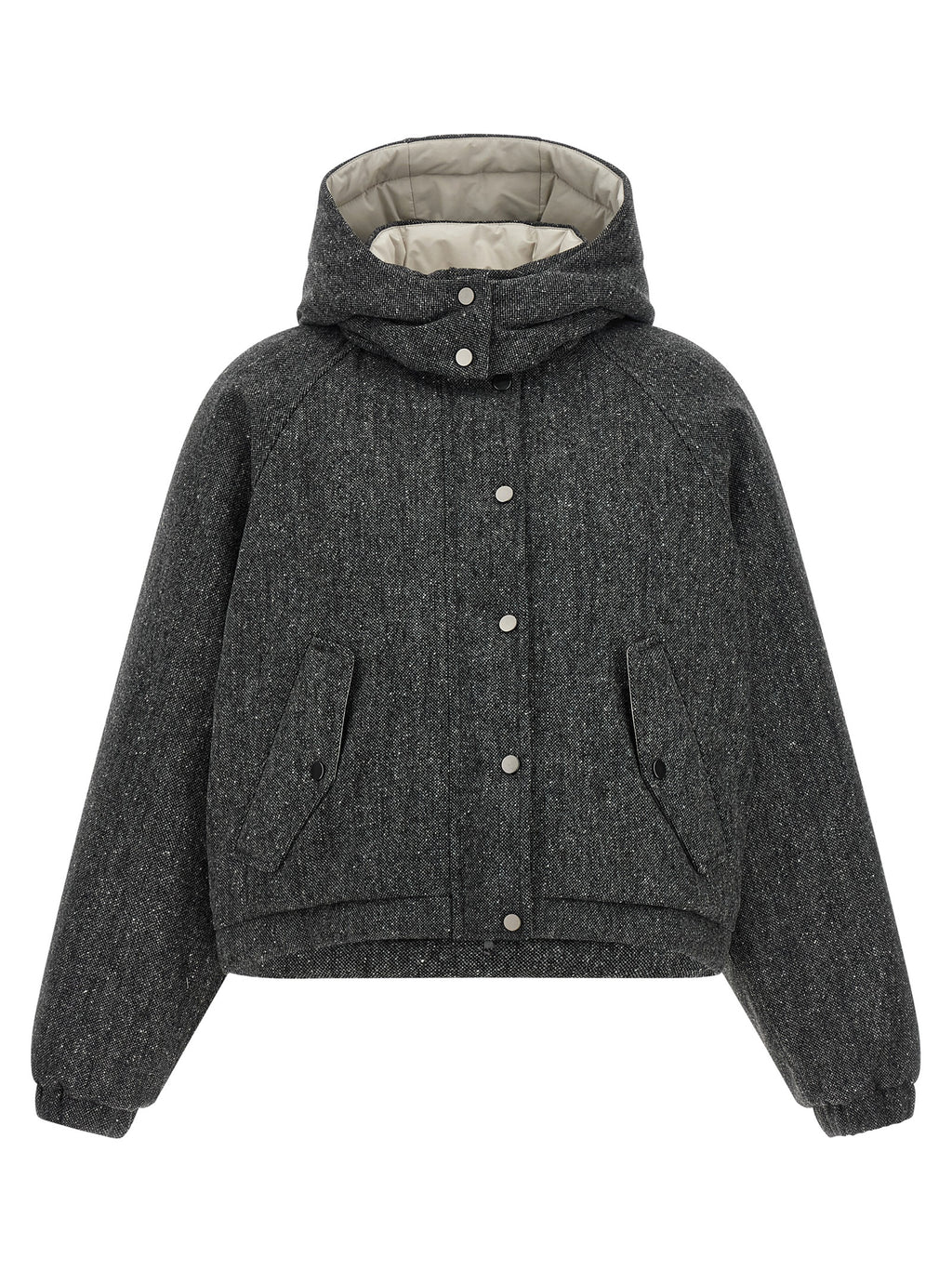 Graue Jacke aus reiner Schurwolle