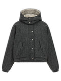Graue Jacke aus reiner Schurwolle