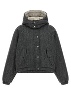 Graue Jacke aus reiner Schurwolle