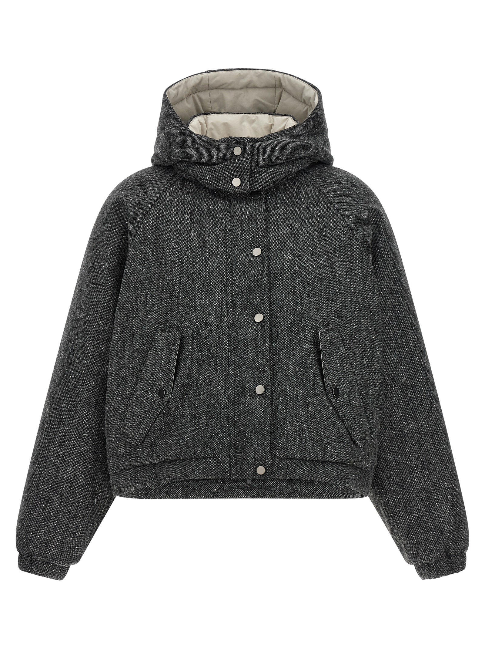 Graue Jacke aus reiner Schurwolle