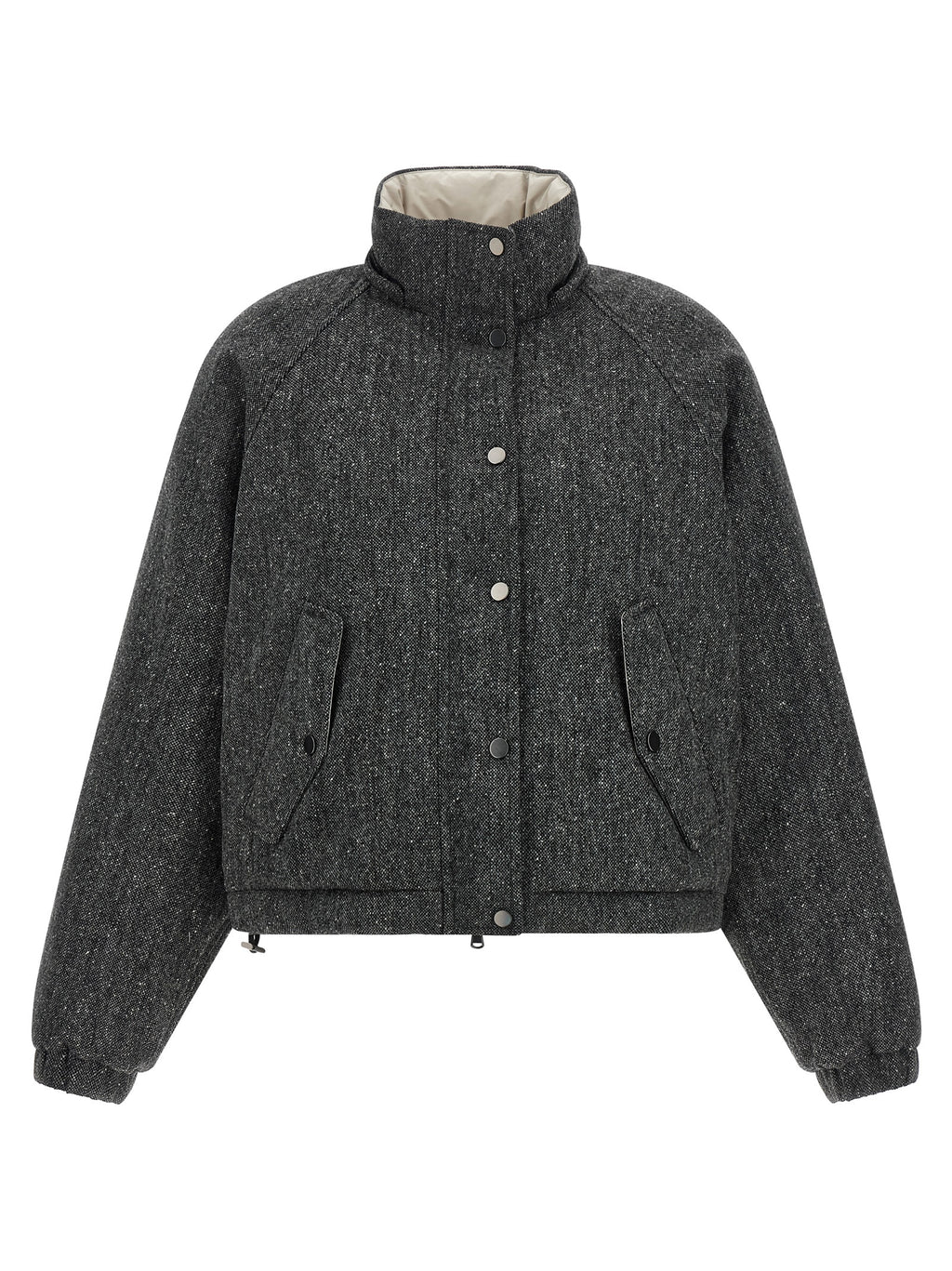Graue Jacke aus reiner Schurwolle