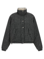 Graue Jacke aus reiner Schurwolle