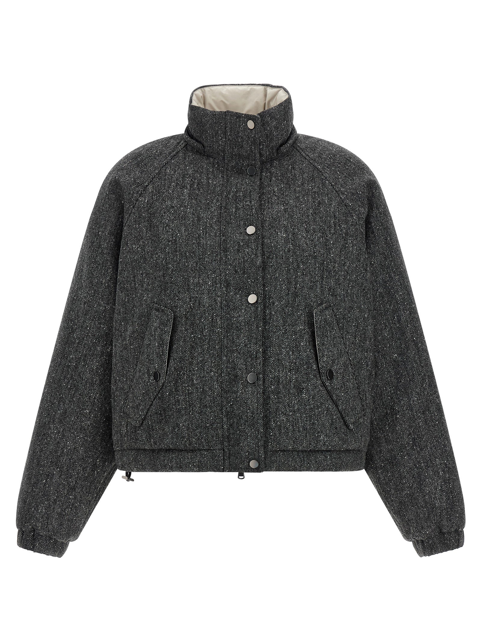 Graue Jacke aus reiner Schurwolle
