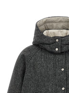 Graue Jacke aus reiner Schurwolle
