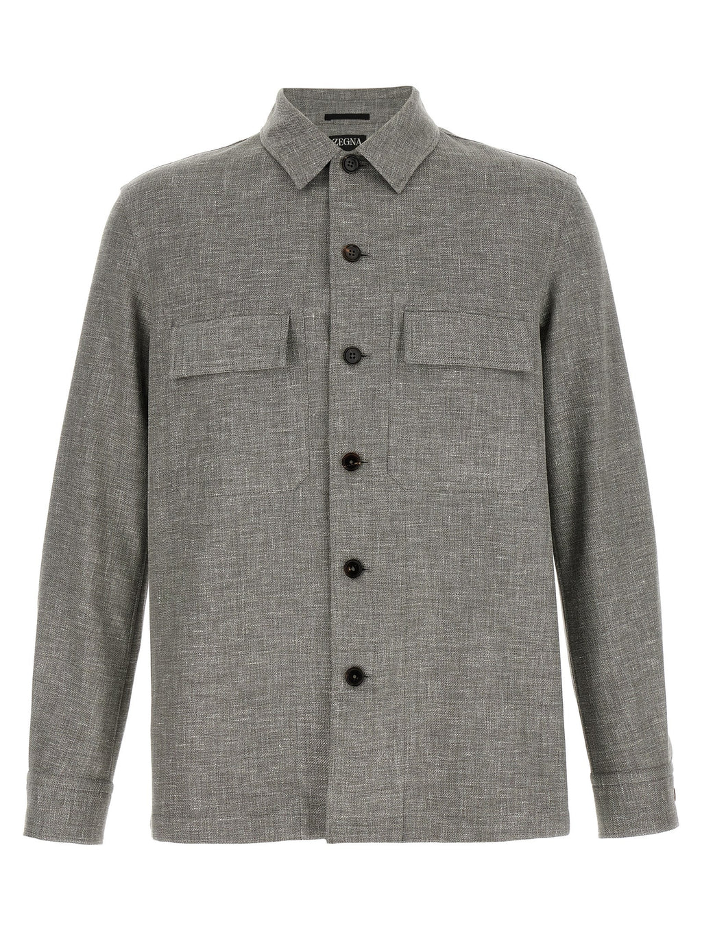 Bicolor Leinenbluse