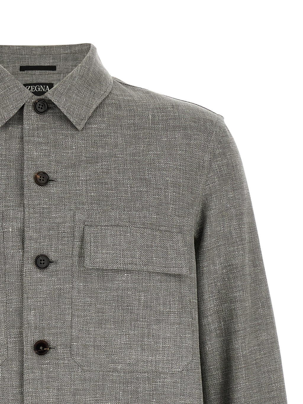 Bicolor Leinenbluse