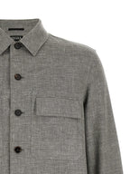 Bicolor Leinenbluse