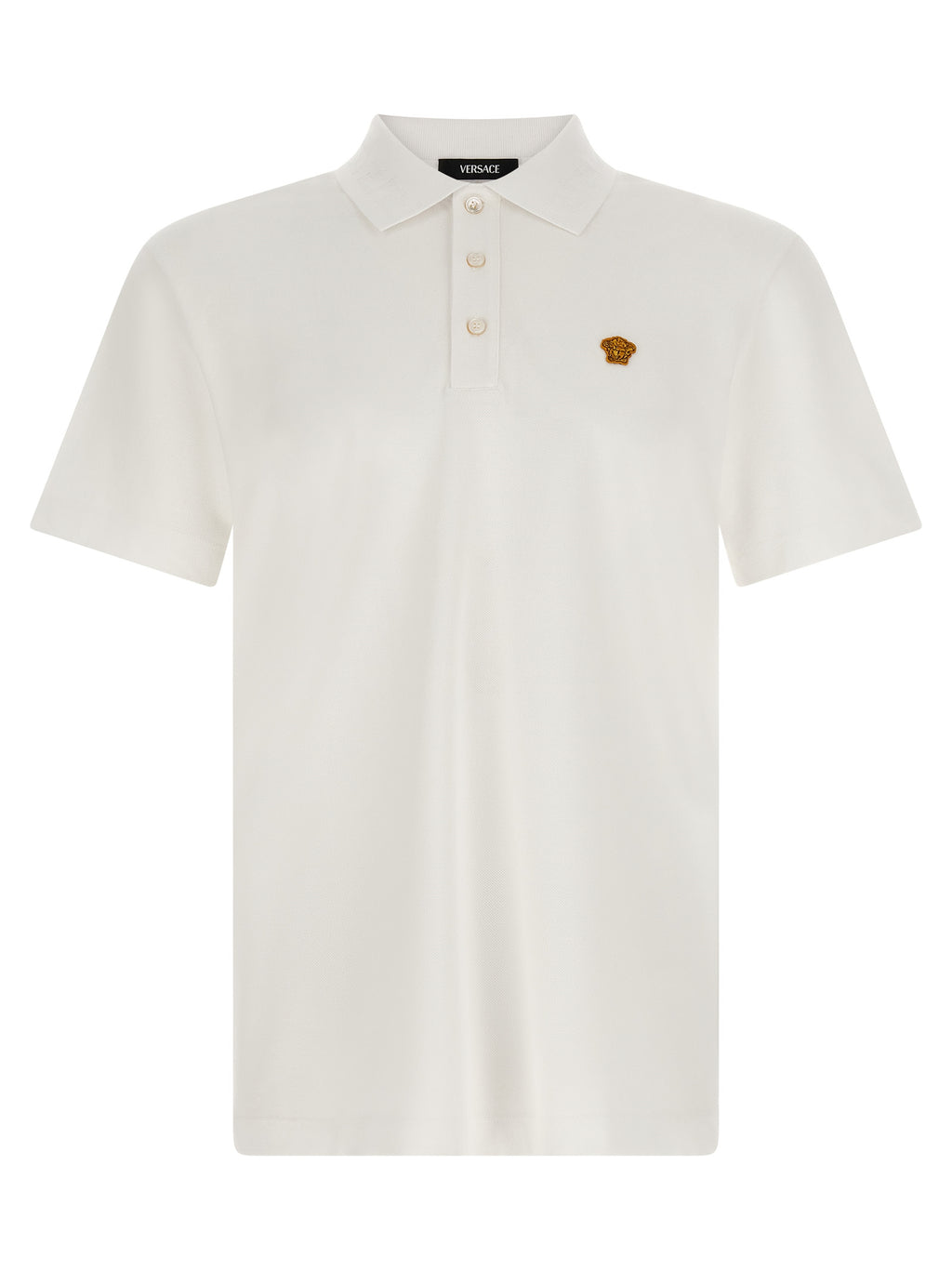 Weißes Poloshirt aus Baumwolle