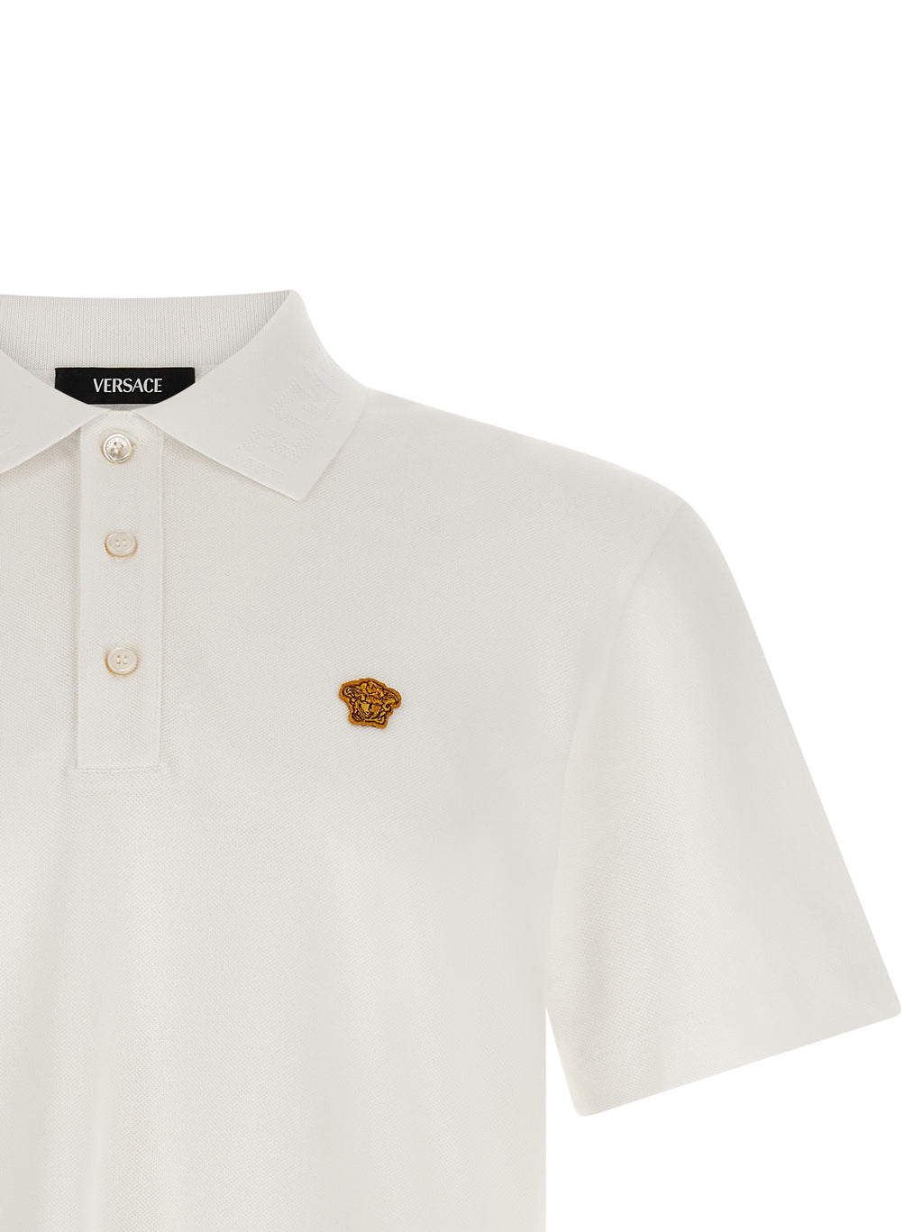 Weißes Poloshirt aus Baumwolle