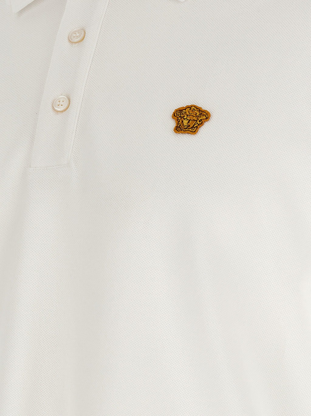 Weißes Poloshirt aus Baumwolle