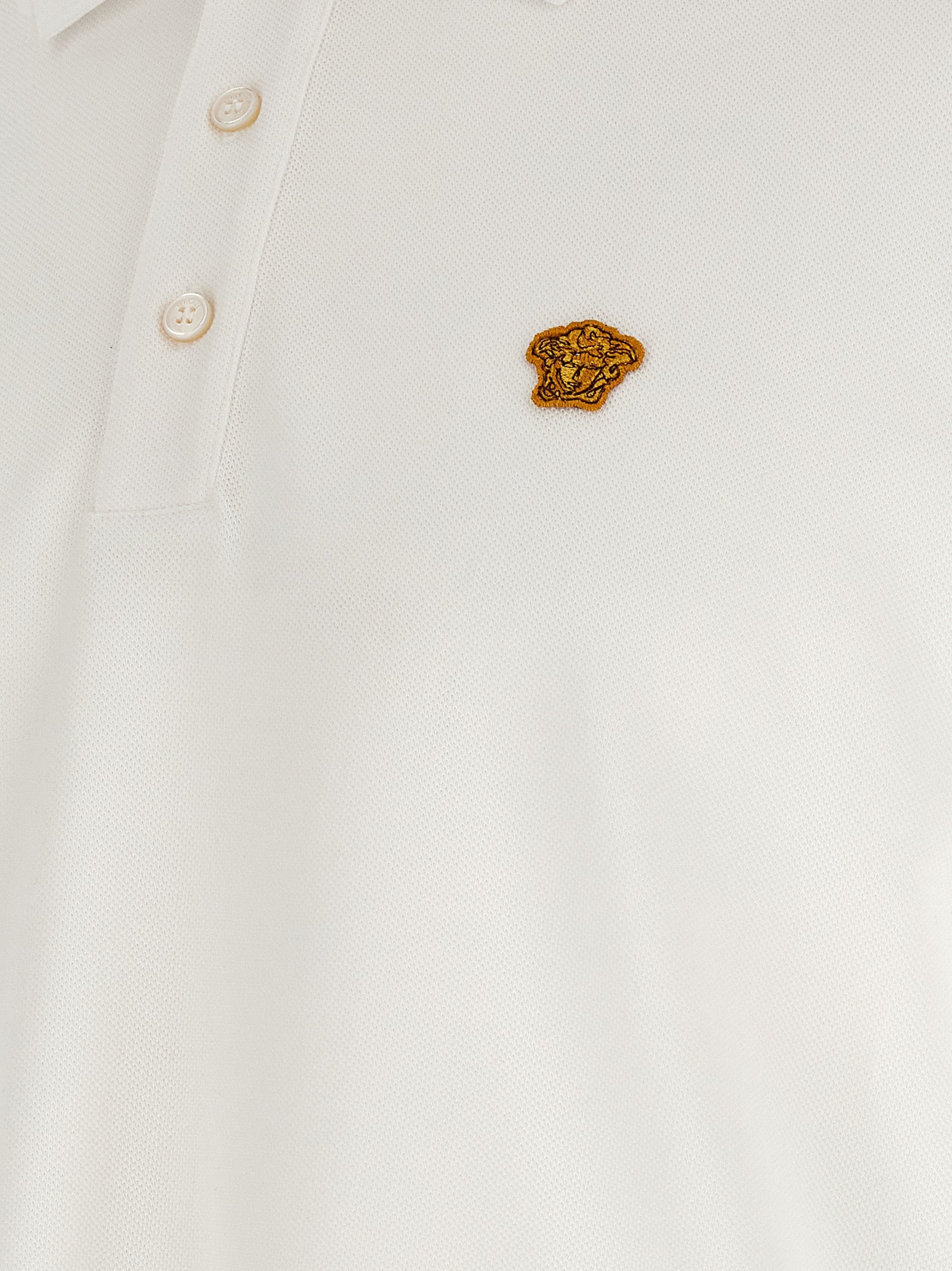Weißes Poloshirt aus Baumwolle