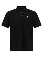 Schwarzes Baumwoll-Poloshirt