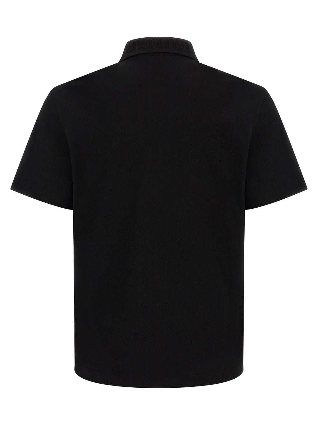 Schwarzes Baumwoll-Poloshirt