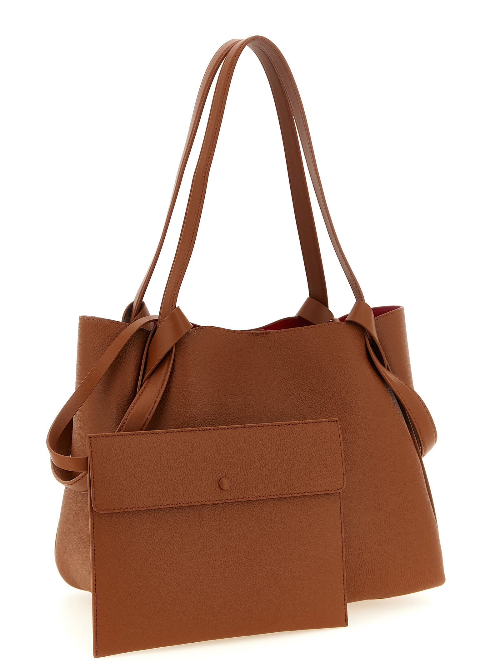 Braune Kalbsleder-Tote Bag
