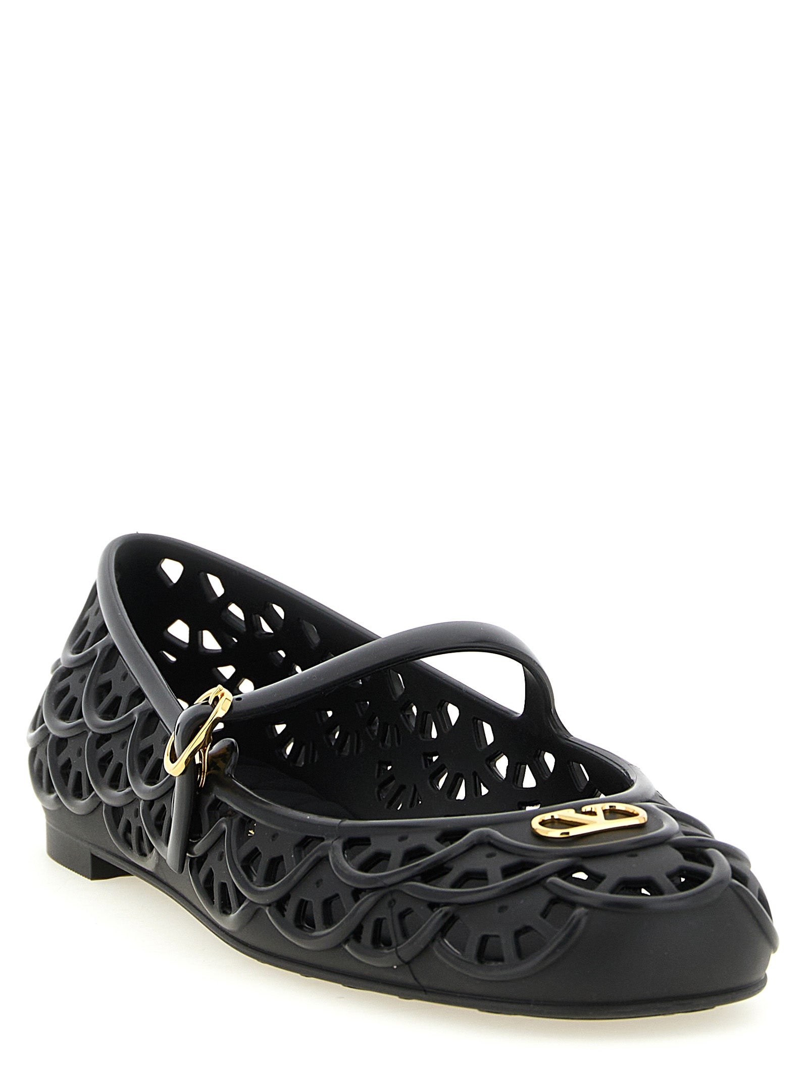 Schwarze Ballerinas aus Polyvinyl